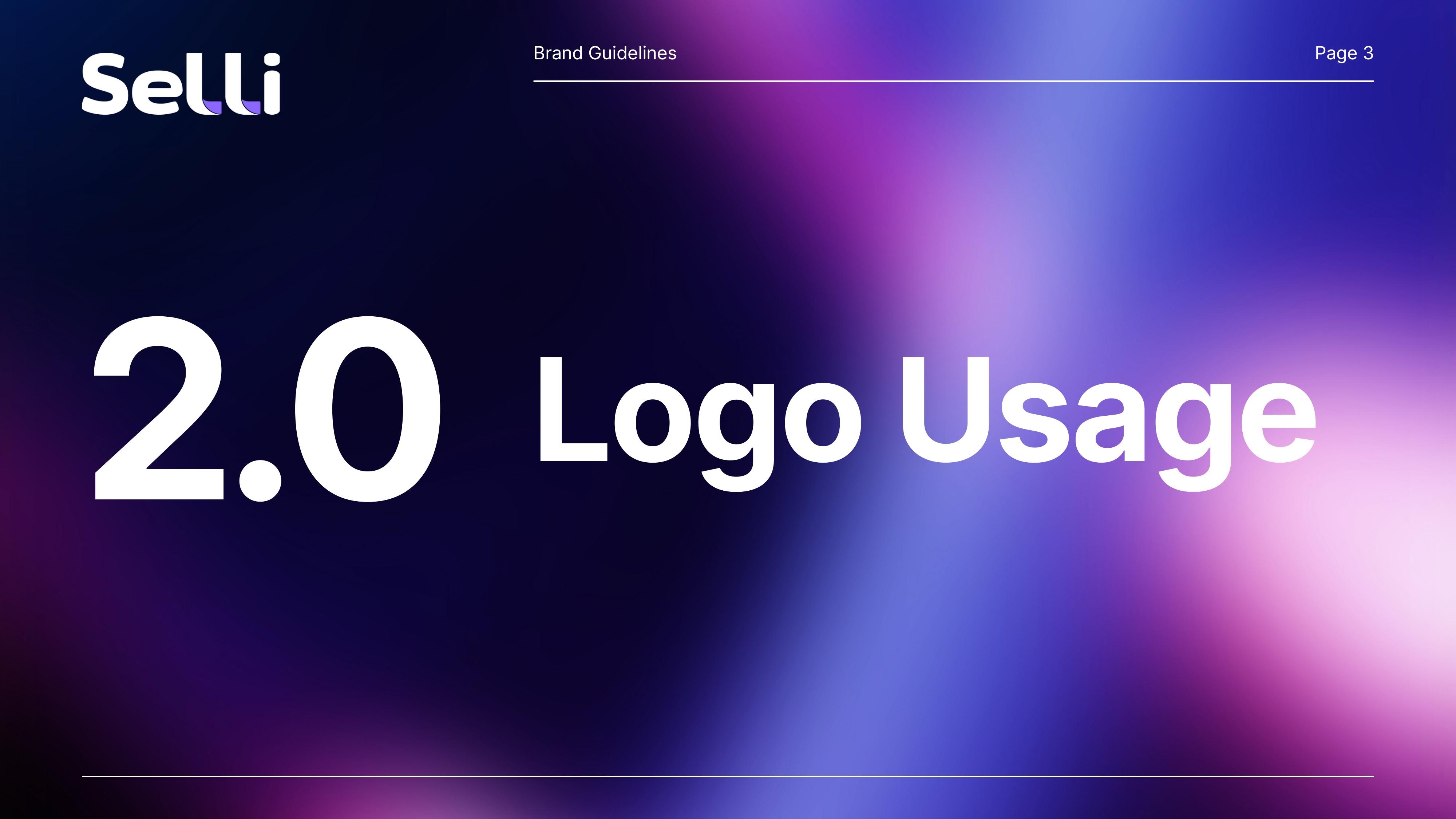 Logo primario su sfondo chiaro e gradiente